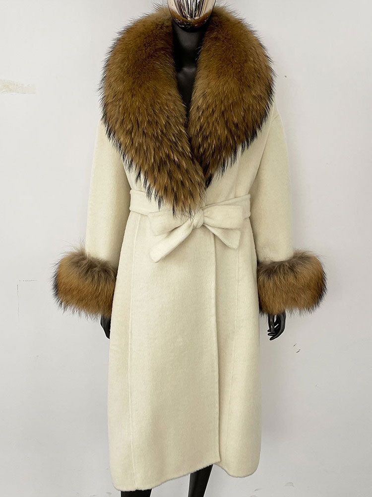 Elegante dubbelzijdige wollen jas voor dames - Koreaanse winterjas met riem en luxe stof (S/M/L, beige/mokka/zwart)_voghion.com