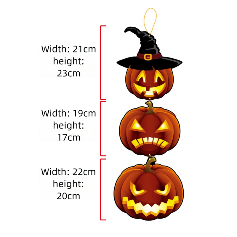 Halloween Hanging Window Decoration, Pumpkin Theme Background Wall Paper For Mall Hotel KTV Party Setup_voghion.com
