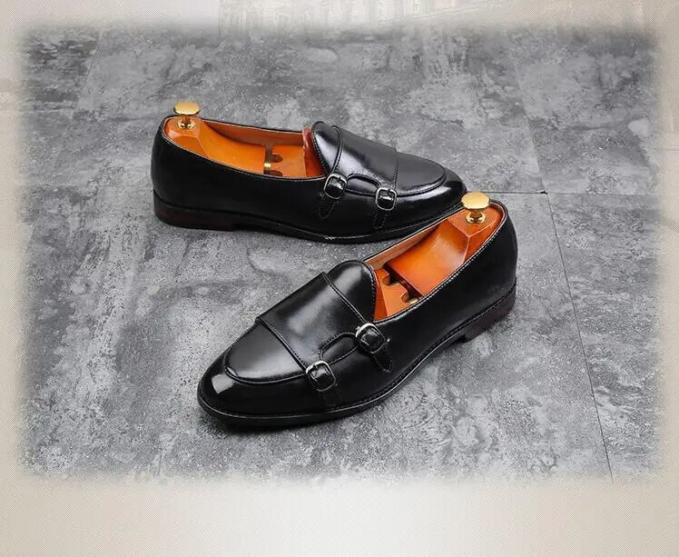 Herre Retro Patina Casual Skinnsko Trendy Spenne Fest Bryllupssko Herre Kjøresko Herre Mokkasiner Loafers EU Størrelser 37-48_voghion.com