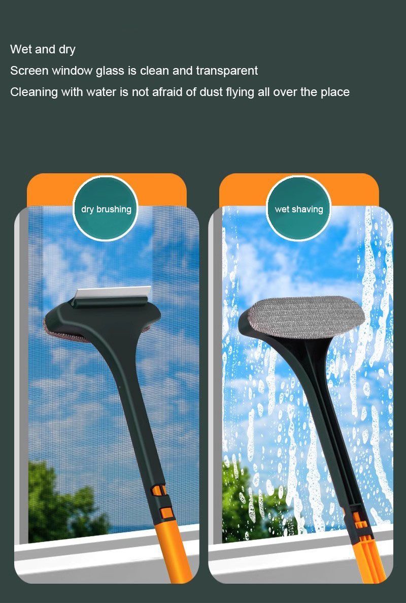 Multifunktionale Anti-Mücken-Siebbürste, Glasbürste, Trocken Und Nass, Dual-Use-Haushaltsreinigung, Staubbürste, Fensterreinigungswerkzeug_voghion.com