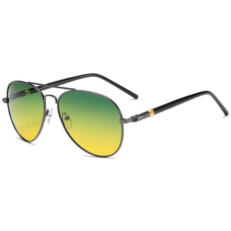 Nowe okulary przeciwsłoneczne z polaryzacją męskie klasyczne markowe okulary pilota okrągłe retro wysokiej jakości metalowe okulary do jazdy UV400_voghion.com