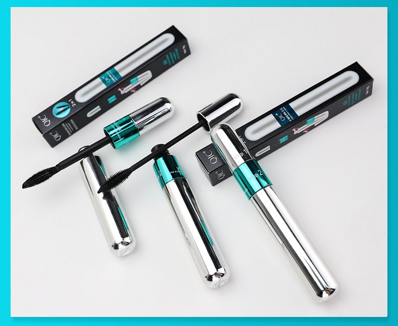 Skønhed Sundhed QIC Qini Farve Dobbelt Effekt 4D Mascara Vandtæt Lang Krøllet Naturlig Tyk 2i1 Mascara Nordamerikansk Makeup_voghion.com