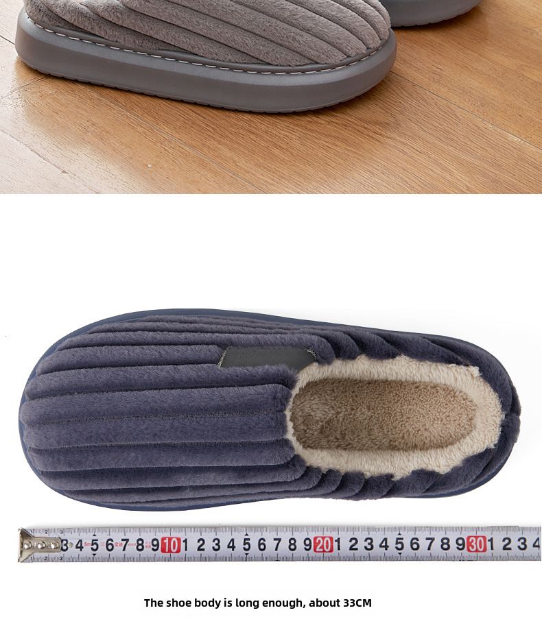 Plus con sensazione di merda da uomo fondo spesso casa antiscivolo autunno e inverno taglie forti extra large termico peluche_voghion.com