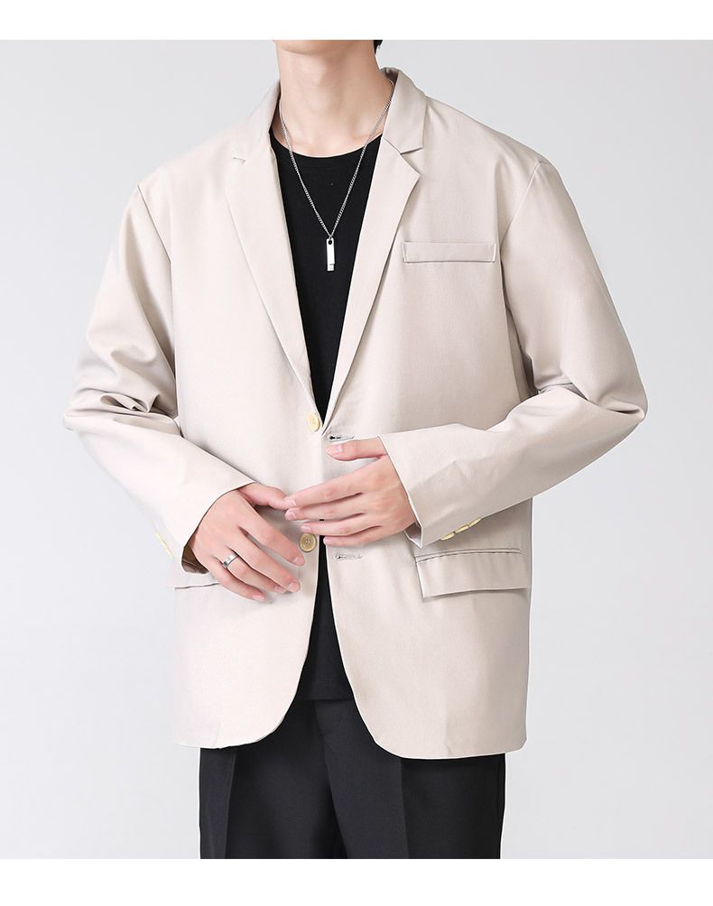 Light Mature Versatile Suits For Men, Loose And Comfortable Large Size American Lapel Tops And Jackets, New Products For Spring 2025_voghion.com