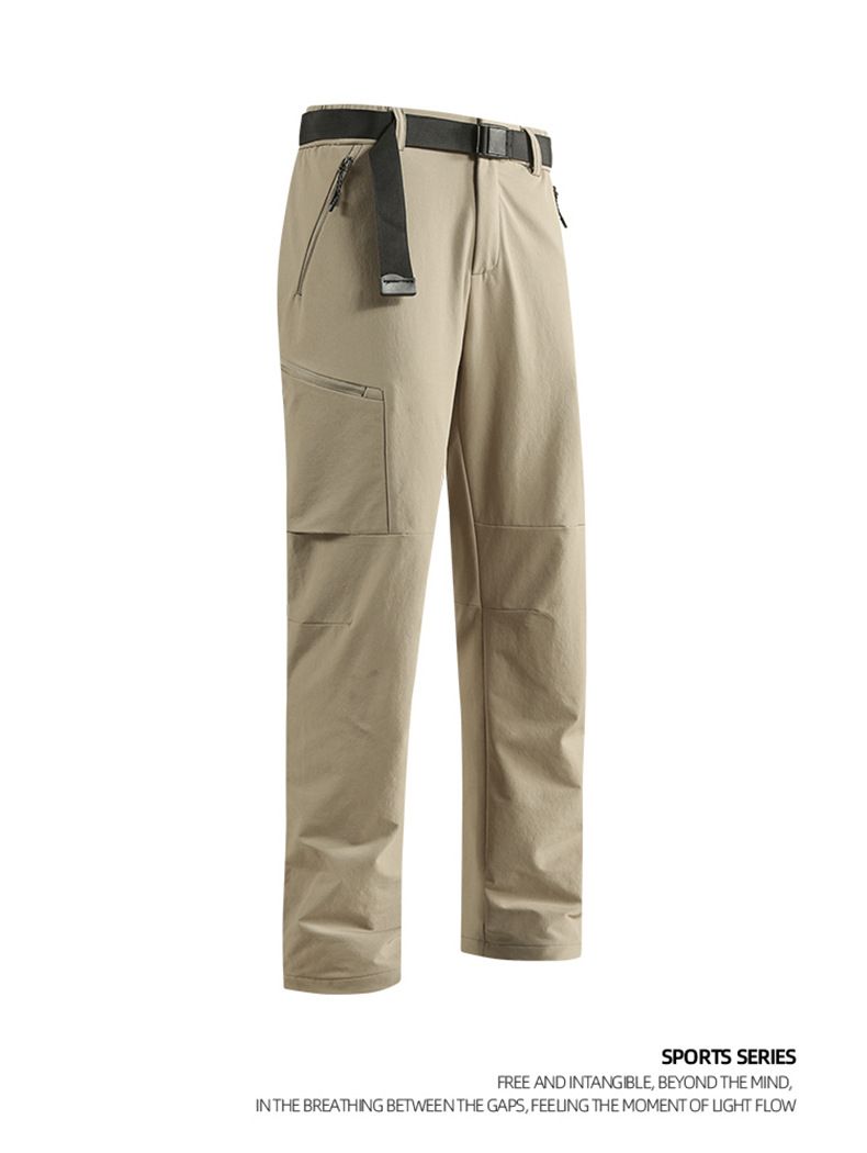 Erkekler ve Kadınlar İçin Hızlı Kuruyan Esnek Pantolon – Hafif Elastik Pantolon (Siyah/Lacivert/Haki, S-4XL)_voghion.com
