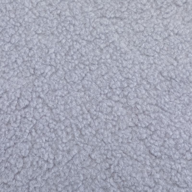 Drehstuhl Hellgrau Aus Teddy-Stoff Mit Metallring, Drehsessel_voghion.com