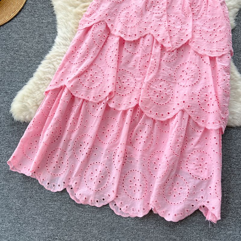 Camisa bordada sin mangas con cortes a la moda para mujer, falda peplum adelgazante de cintura alta_voghion.com