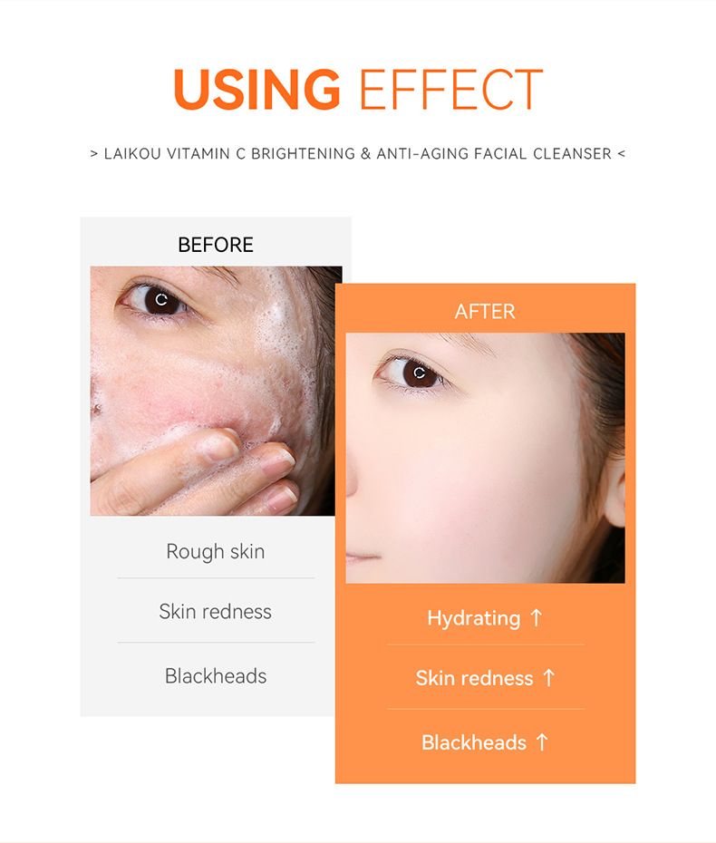 Detergente viso alla vitamina C Leco (scatola colorata) 40 g, detergente per pori, idratante, cura della pelle localizzata_voghion.com