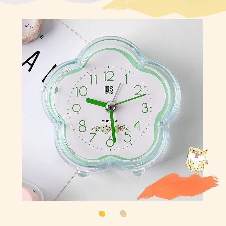 Piccola sveglia RYYD con cartoni animati per studenti, gadget di alta qualità, orologio portatile in plastica per la camera da letto di casa, comodino e scrivania, per studenti._voghion.com