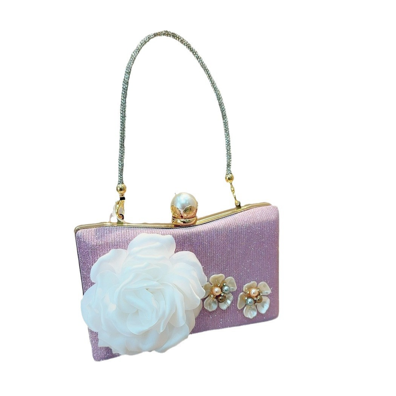Neue exquisite Perlen-Blumen-Crossbody-Abend-Nischen-Handtasche Clutch Partykleid-Tasche_voghion.com