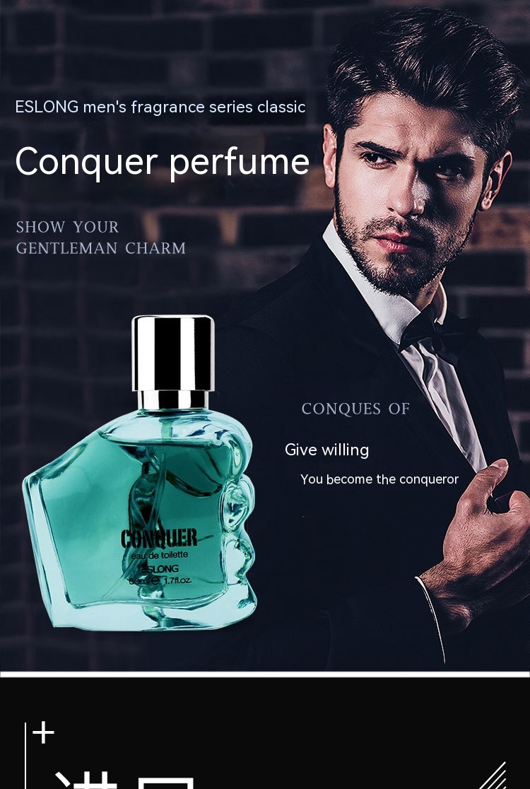New Perfume Estelle ESLONG Conquer Men's Perfume Fresh and Persistent Blue Cologne Eau De Toilette 50ml_voghion.com