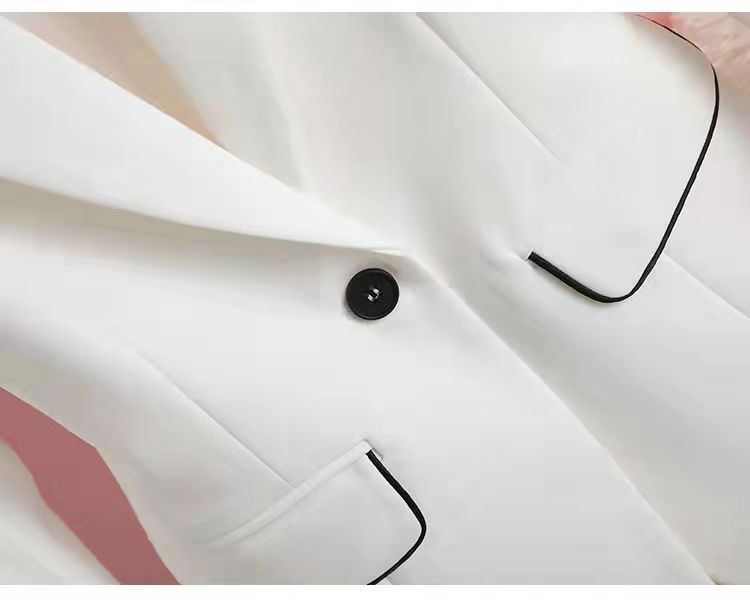Abbigliamento da donna Abito bianco Giacca da donna Primavera e autunno Nuovo stile Piccolo abito Temperamento sottile Top di fascia alta Abito non stirabile Vita_voghion.com