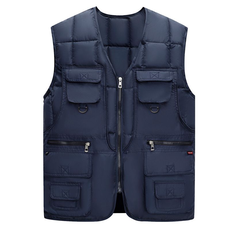 Men's Winter Padded Vest With 10 Pockets - Lightweight Warm Fleece Lined Sleeveless Jacket For Casual & Outdoor Wear (Multiple Colors & Sizes)_voghion.com
