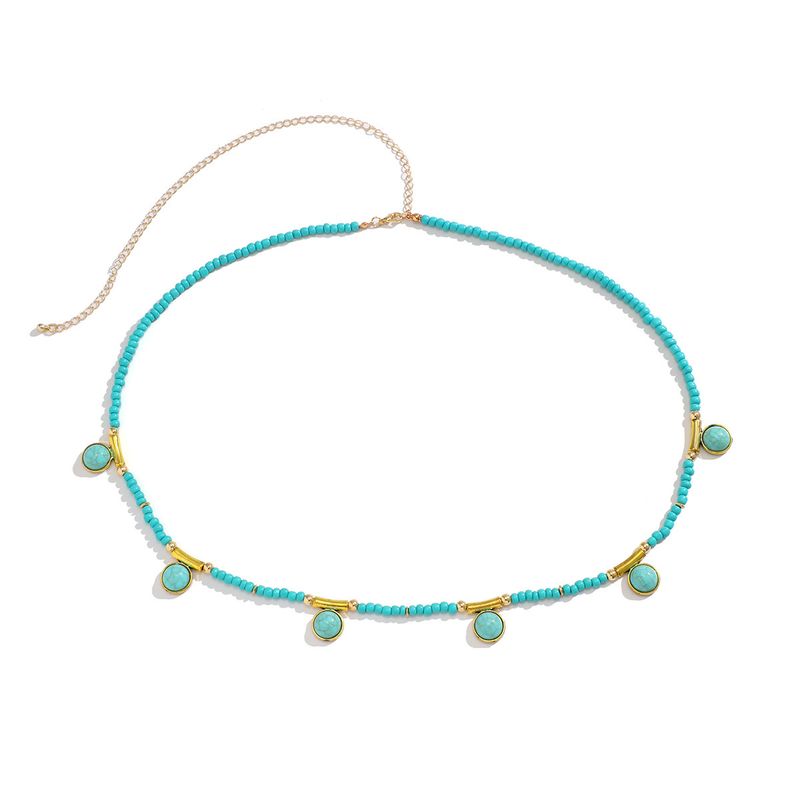 Set da donna sexy in stile spiaggia per le vacanze, set di gioielli con catena per il corpo con conchiglia geometrica personalizzata_voghion.com