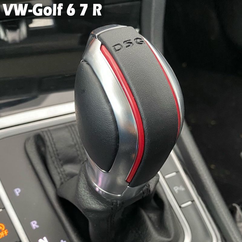 Mat chromen pookknop versnellingshendel zijkap DSG embleem voor VW Golf golf 7 R GTI Passat B7 B8 CC R20 Jetta 6 GLI_voghion.com