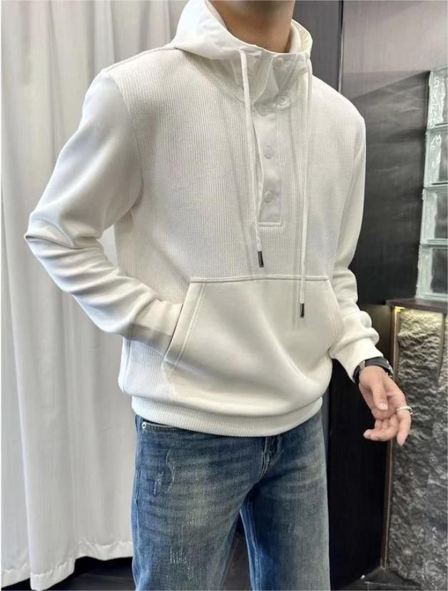 Novo moletom masculino outono inverno versátil estilo simples e preguiçoso patchwork manga comprida_voghion.com