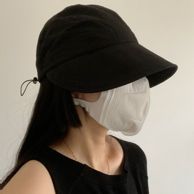 Fisherman Cap Sun Hat Portable Foldable Wide Brim Sun Protection Hats Summer Quick-drying Visors Adjustable Drawstring_voghion.com