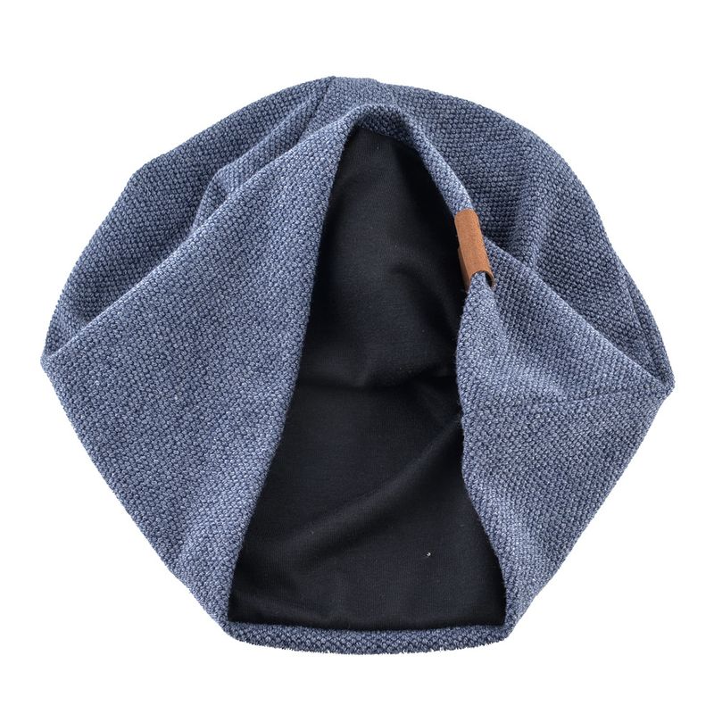 Unisex Spring and autumn pullover hat casual loose knitted hat FS leather label hat winter men and women with velvet outdoor baotou hat_voghion.com