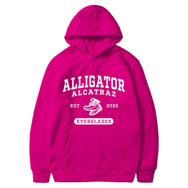 Lustiges, modisches und einzigartiges Unisex-Sweatshirt mit Kapuze und langen Ärmeln von Alligator Alcatraz_voghion.com