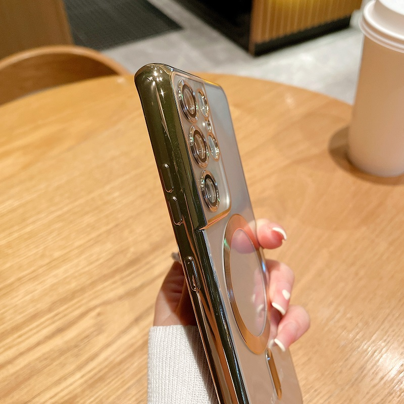 Magsafe Magnetic Wireless Charging Case For Samsung Galaxy S23 S22 S21 Ultra Note10 Note20Ultra Lens Protector Shockproof Case_voghion.com