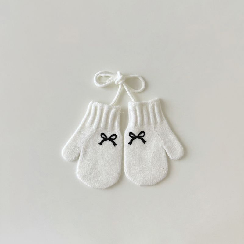 Guanti per bambini Guanti caldi per bambini all'aperto con collo allacciato e chiusura a strappo, autunnali e invernali per bambine_voghion.com