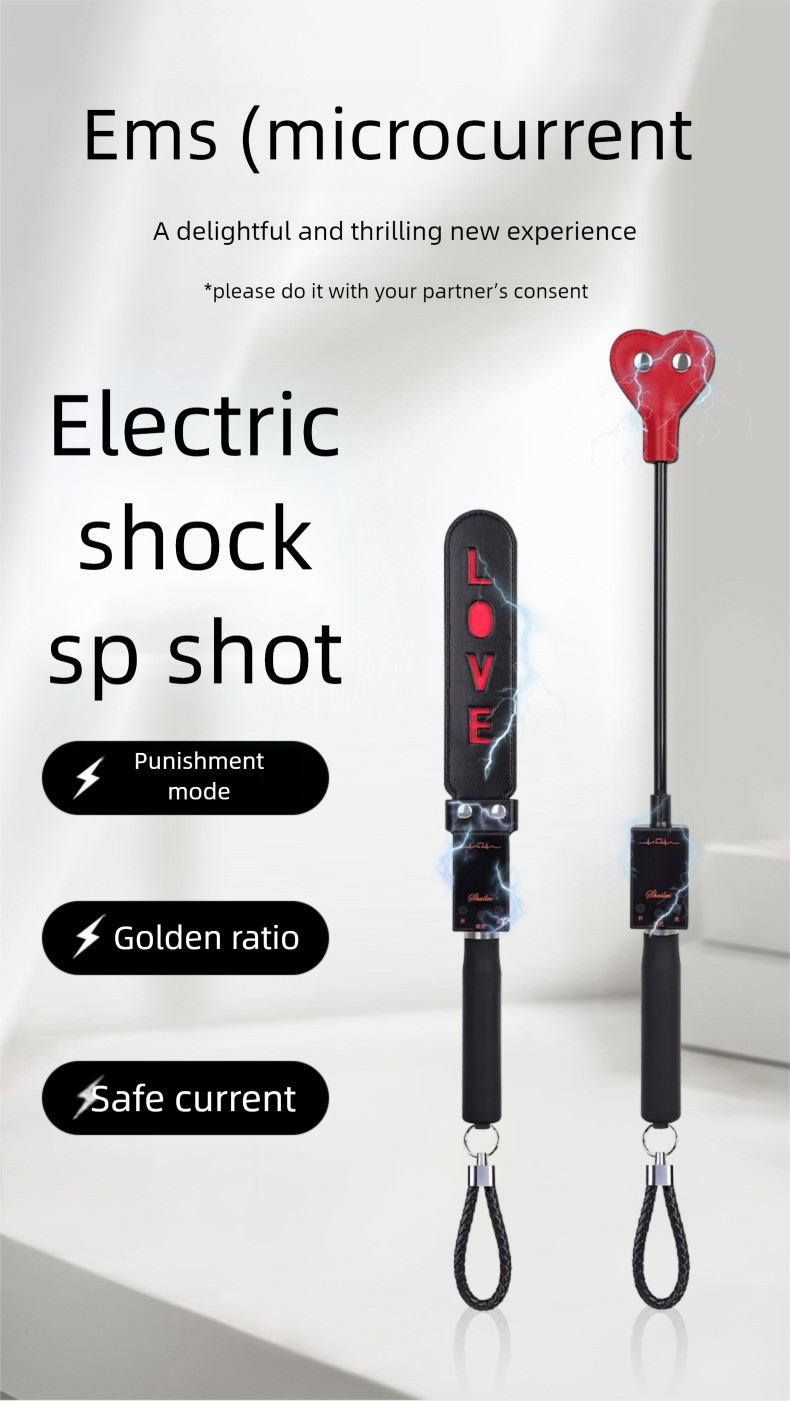 Sex SM Props a forma di cuore, scossa elettrica multilivello regolabile, microcorrente, formicolio e intorpidimento, giocattoli per adulti_voghion.com