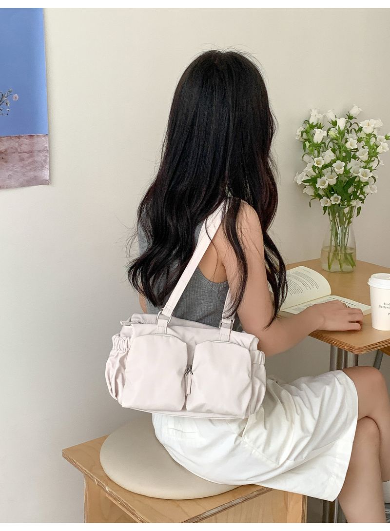 Borsa a tracolla in nylon, grande capacità, versatile, tote bag_voghion.com
