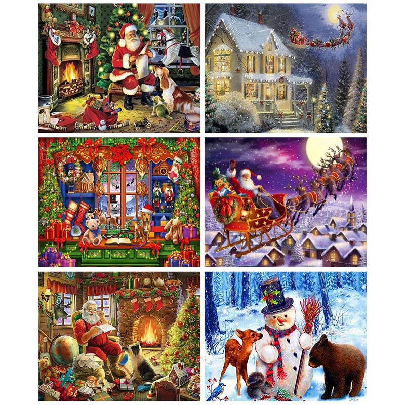 PhotoCustom 5d Diy Diamond Painting Christmas Embroidery Mosaic Santa Claus Hobbies And Crafts Home Decor_voghion.com