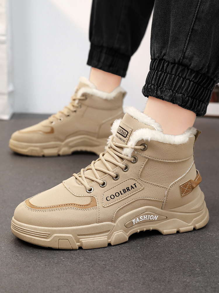 Stivali di cotone Scarpe invernali Martin Scarpe casual da uomo Caldi stivali da combattimento_voghion.com