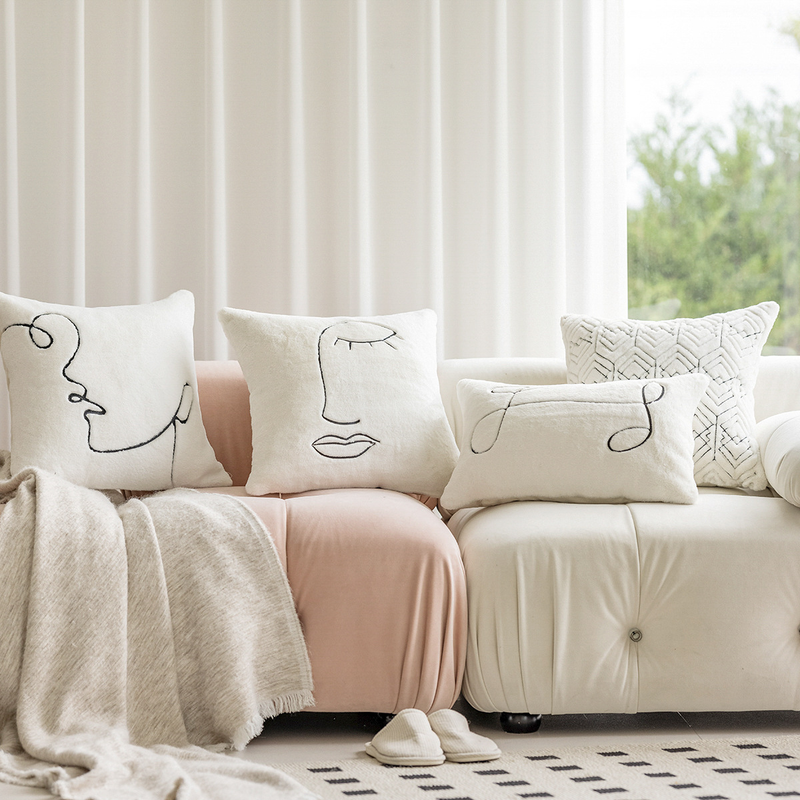 Wholesale of plush pillowcases in Instagram style, living room decoration, pillows, bedside cushions, bed backrest pillows_voghion.com