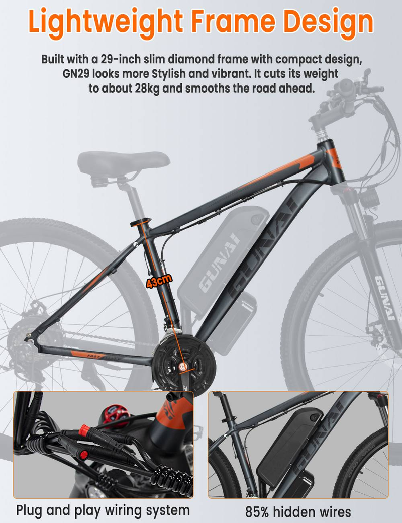 GUNAI GN29 elektrisk cykel för vuxen 29 tum med 750W motor 48V 15AH elektrisk mountainbike 21 hastighet_voghion.com