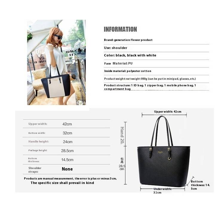 Nuova borsa a tracolla da donna, borsa da donna europea e americana di grande capacità, borsa tote retrò, borsa a tracolla, borsa da lavoro per pendolari_voghion.com