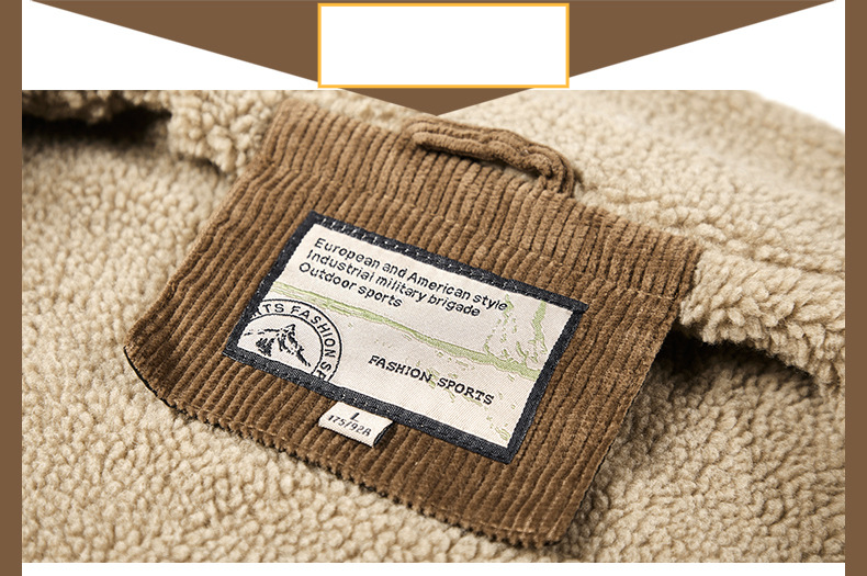 Herrenbekleidung Winter Neue Cord Plus Samt Dicke Warme Jacke Stehkragen Lässige Herren Jugendmantel Tops 2116_voghion.com