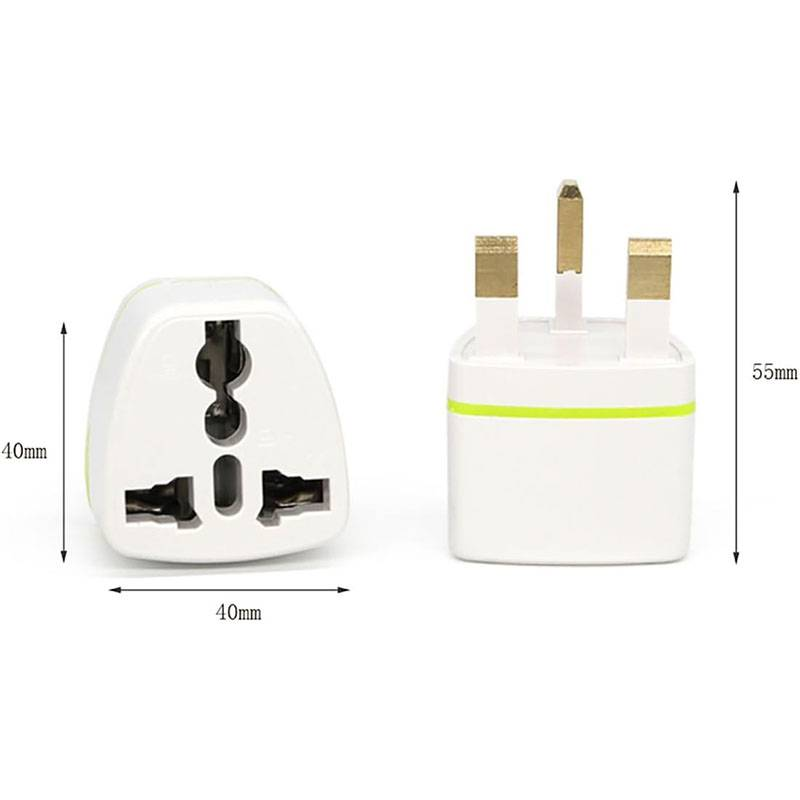 Universal EU US Australia To UK Plug Travel Wall AC Power Charger Outlet Adapter Socket UK Singapore Malaysia Dubai HK (WN-07-2pcs White)_voghion.com