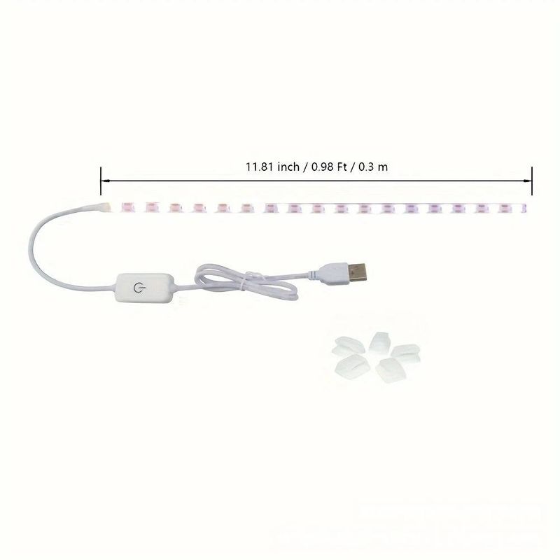 Striscia luminosa a LED per macchina da cucire alimentata tramite USB da 5 V con controllo touch, luminosità regolabile, facile installazione per una maggiore precisione di cucito._voghion.com