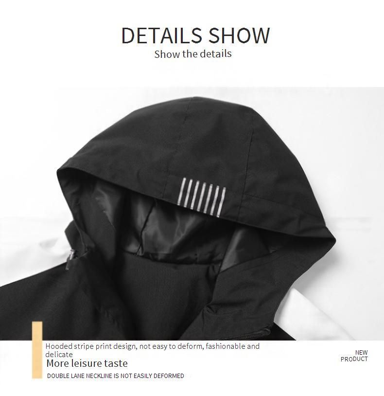 Unisex 3-in-1 Wasserdichte und winddichte Wanderjacke für Paare - Abnehmbare Thermojacke mit Kapuze für Skifahren, Camping und Outdoor-Abenteuer_voghion.com