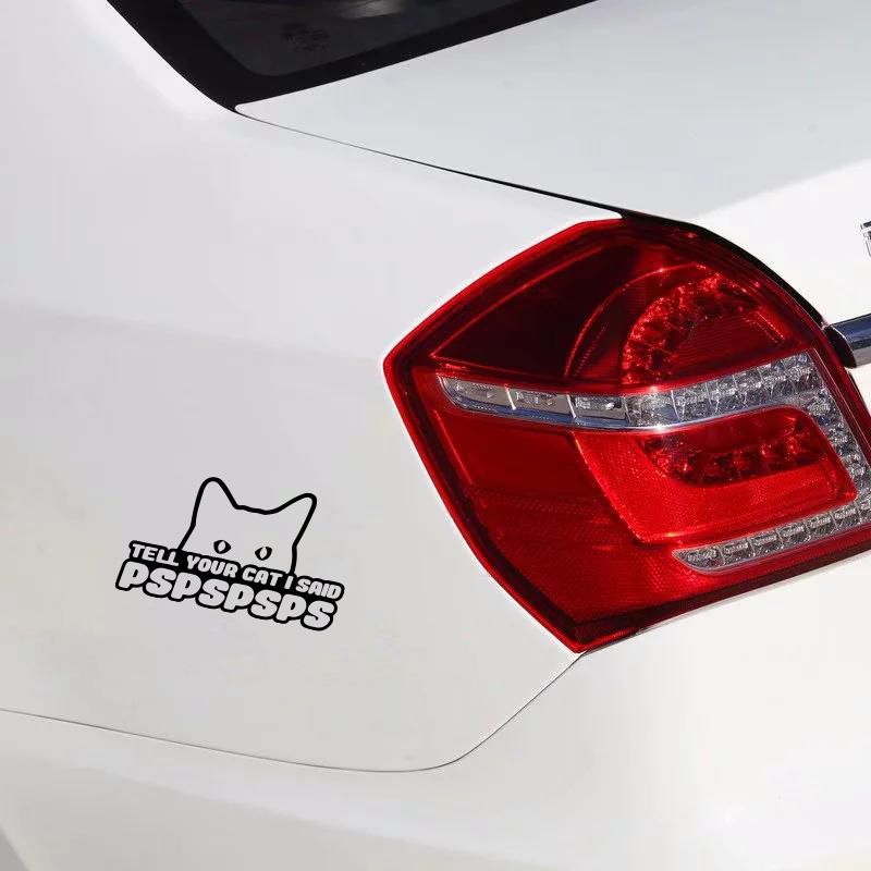 car stickers tell your cat I said PSPSPS decorative body car stickers_voghion.com