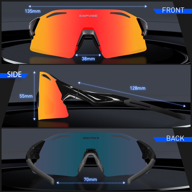 KAPVOE Sport cyclisme lunettes de soleil UV400 hommes vélo cyclisme lunettes vtt vélo lunettes lumière femmes route lunettes polarisées pêche_voghion.com