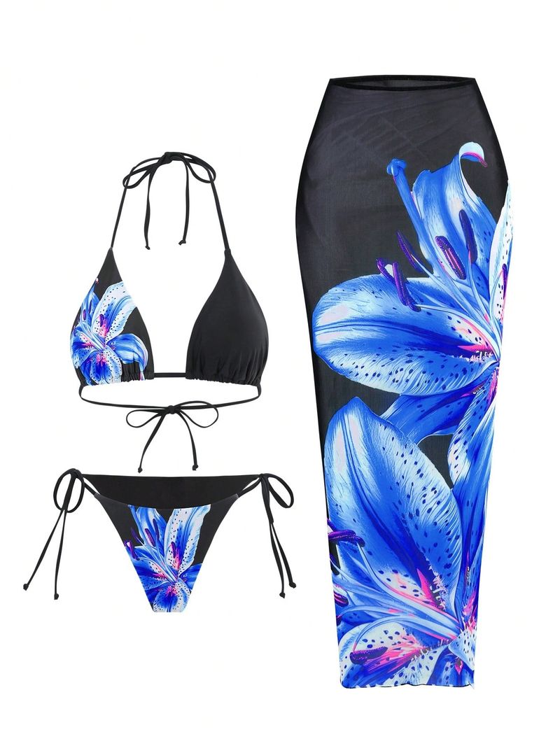 Maillot de bain trois pièces sexy imprimé de style européen et américain, nouveau commerce extérieur transfrontalier, modèle imprimé en version fixe de charme lily_voghion.com
