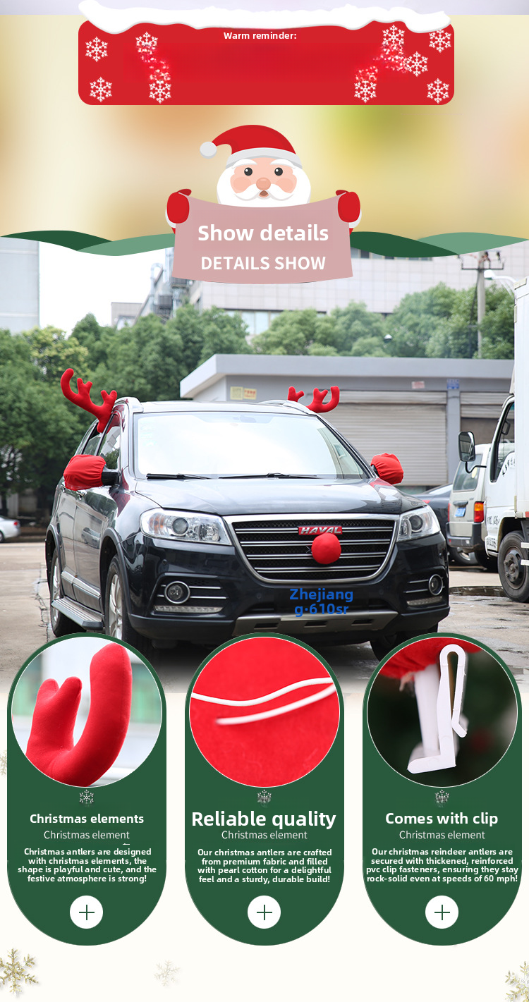 Grandi decorazioni Decorazione natalizia Corna per auto_voghion.com