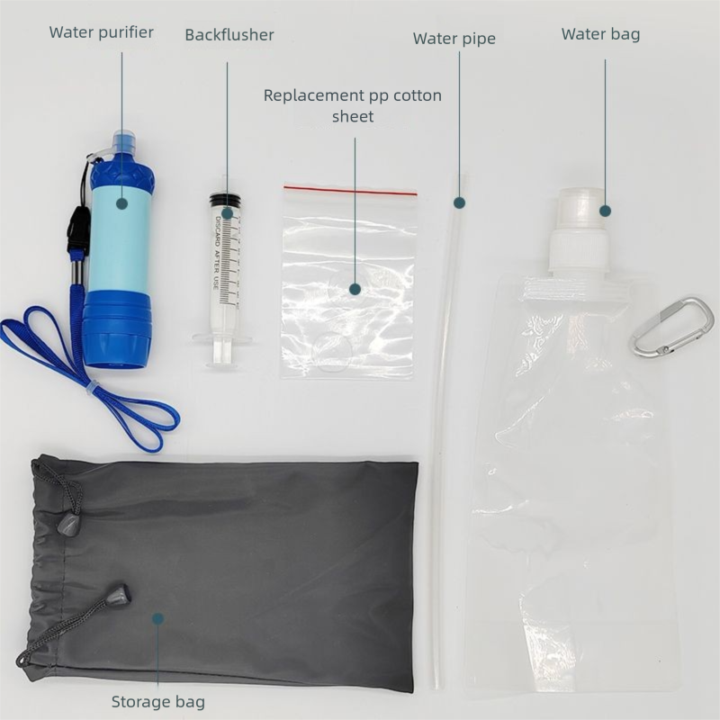 Purificador de agua portátil para exteriores con filtro de paja para emergencias_voghion.com
