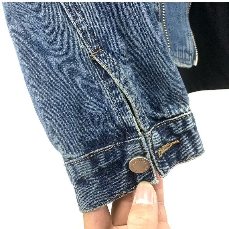 Nieuwe herfst denim jas heren oversized casual jas jeugd streetwear mode blauwe jeans jas voor tieners_voghion.com