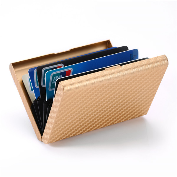 Bycobecy Custom Carbon Fiber Card Holder Metal Plastic NFC Wallet Passport Holder Document Organizer RFID Slim Wallets_voghion.com