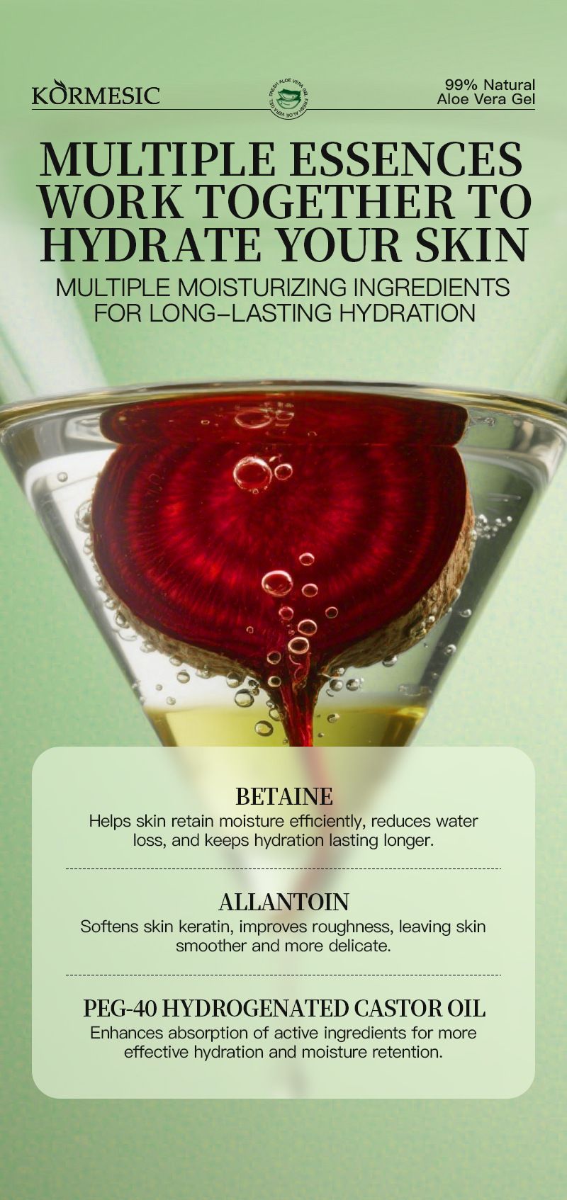 KORMESIC Aloe Vera Gel 120g Exquisite Packaging, Comfortable, Atmospheric And Beautifu_voghion.com