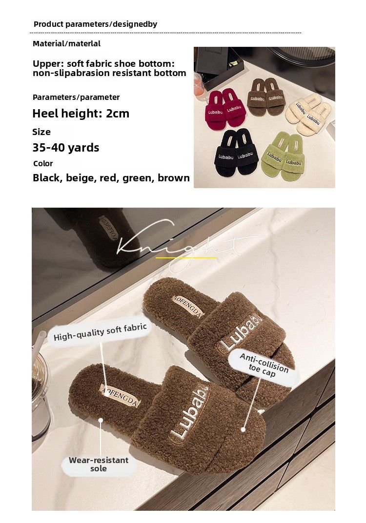 Flauschigen Für Frauen 2025 Herbst Winter Neue Stil Outdoor Dicke Sohle Fleece Indoor Hause Warme Baumwolle Hausschuhe_voghion.com