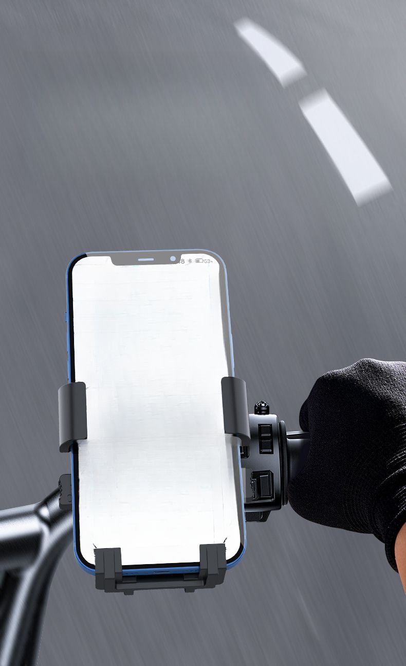 Support de téléphone pour moto, navigation pour vélo de montagne, absorption des chocs, anti-secousses, rotation à 360°_voghion.com