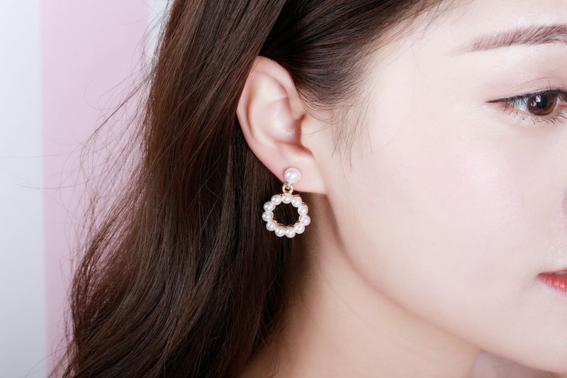 Giappone e Corea del Sud moda perla orecchini gioielli personalità temperamento triangolo rotondo quadrato geometrico orecchini all'ingrosso_voghion.com