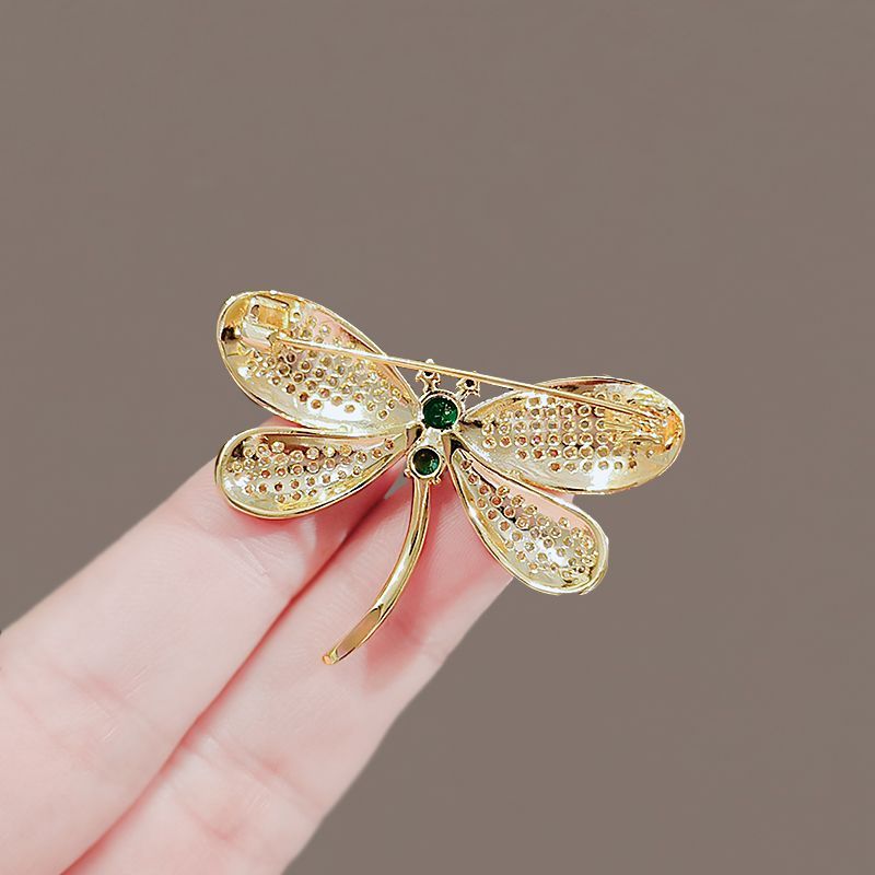 Delicate High-end Dragonfly Anti-light Brooch Women's Luxury Niche Suit Corsage Design Pin Collar Clothing Accessories_voghion.com