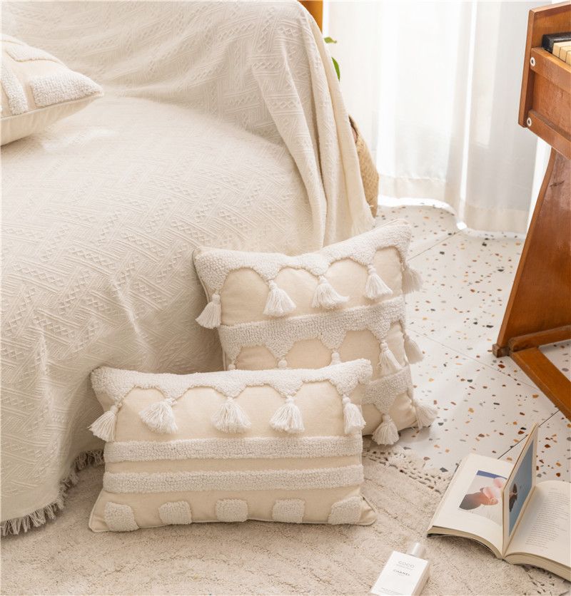 Copricuscino per divano con ricamo geometrico in velluto tridimensionale in stile nordico, decorazione per la casa, federa con ricamo trapuntato_voghion.com