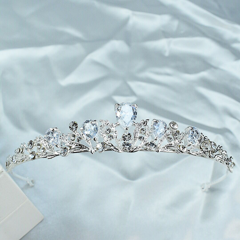 Accessoires de cheveux de diadème de mariée de nouveau style coréen, couronne de mariée en diamant, bandeau de princesse, couronne d'anniversaire, accessoires pour robe de mariée_voghion.com